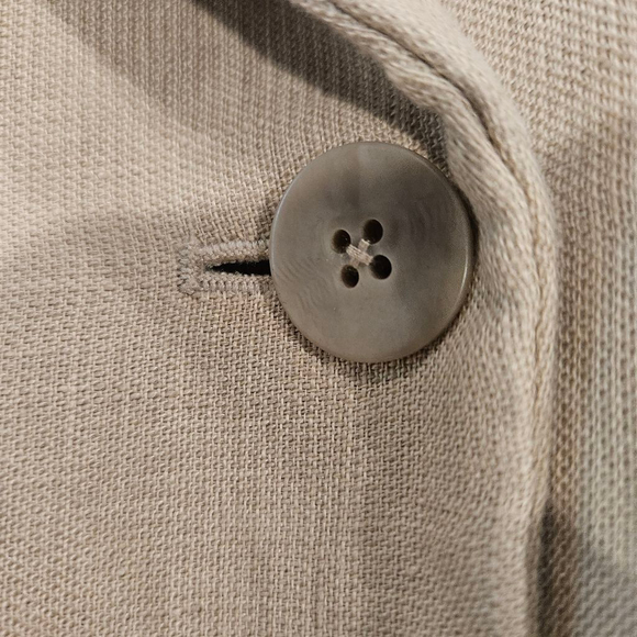 Women's KALLMEYER Beige Linen Blend Blazer Size 2 - Picture 5 of 9